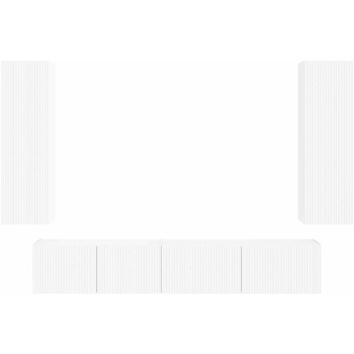  Set TV komoda Zidne 3 pcs Bijelo Konstruirano drvo Slike