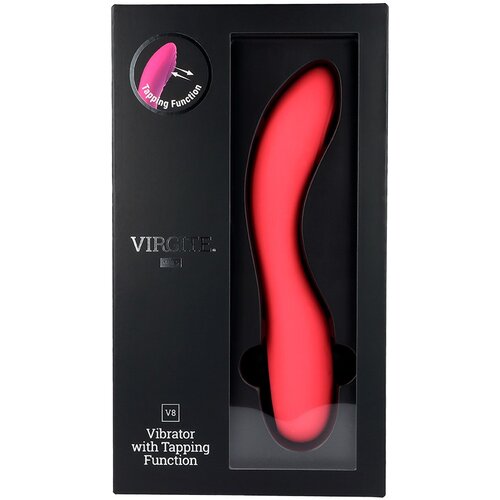 Virgite Essentials Vibrator Virgite With Tapping Function V8 Pink Slike