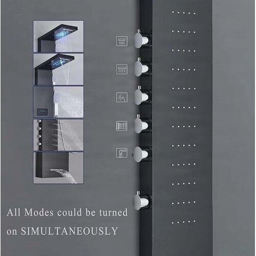 EYN Luksuzni tu&amp;scaron; panel z LED zaslonom | Tu&amp;scaron; sistem BSP2040 &amp;mdash; Nikelj &amp;mdash; Stenska Slike