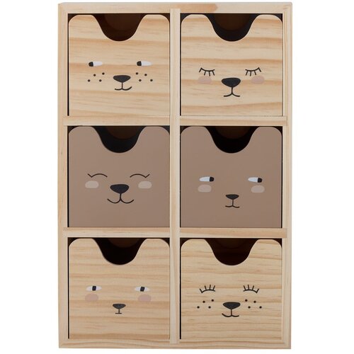 Bloomingville Mini Drveni organizator za dječje igračke u prirodnoj boji 27x8x18 cm Calle &amp;ndash; Slike