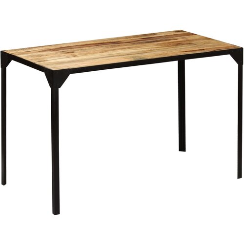 Maison Chic Jedilna miza - Kuhinjska miza - Jedilni stol trden mangov les in jeklo 120 cm, (21715273) Cene