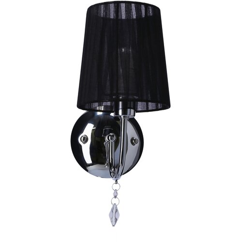 Candellux sorento zidna lampa 1X40W E14 hrom abažur crna Slike