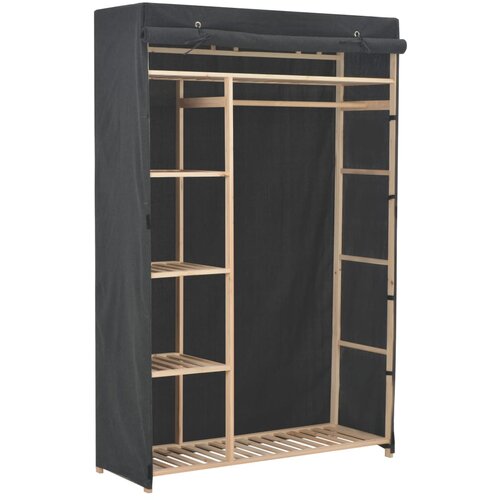 vidaXL Garderobna omara 110x40x170 cm sivo blago Cene