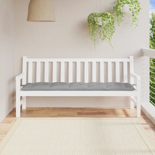 VidaXL Blazina za vrtno klop siva 180x50x7 cm oxford tkanina Slike