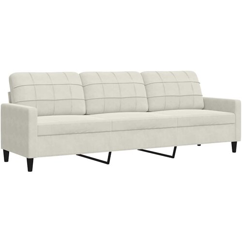  2-dijelni set sofa s jastucima krem bar&amp;scaron;unasti Slike