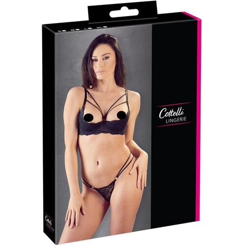 Cottelli - grudnjak s naramenicama i tange (crni) - 75C/S Slike