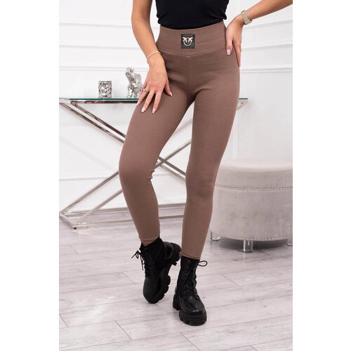 Kesi Mocca ribbed leggings with high waist Slike