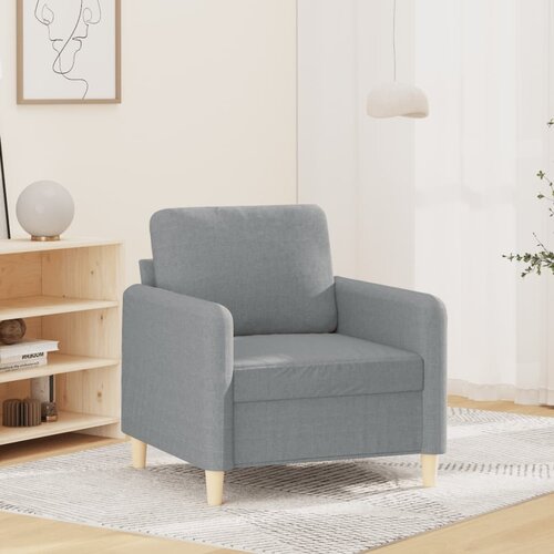  The Living Store Fotelj svetlo siv 60 cm blago - Fotelj, (21447998) Cene