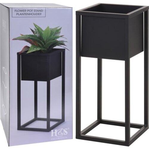 Home&amp;amp;Styling posuda za cvijeće na stalku metalna crna 50 cm Slike