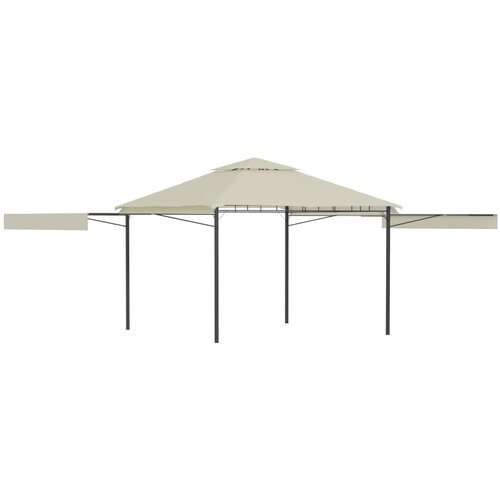 Paviljon Sjenica s dvostrukim produžnim krovom 3x3x2,75 m krem 180g/m&amp;sup2; Slike