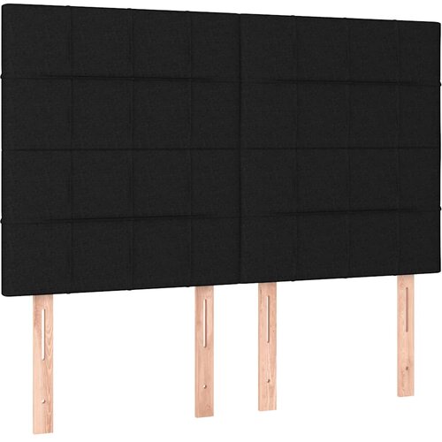  Krevet s oprugama i madracem crni 140x200 cm od tkanine Slike