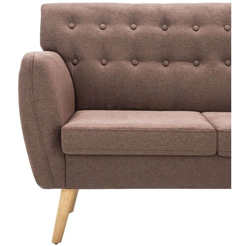 vidaXL Kavč trosed z oblogo iz blaga 172x70x82 cm rjave barve Cene