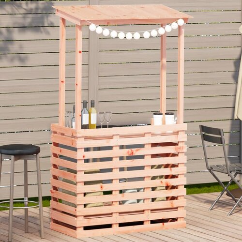 vidaXL Zunanja barska miza s streho 112,5x57x195,5 cm trden les Cene