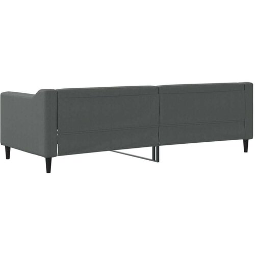  Dnevni krevet tamnosivi 80 x 200 cm od tkanine Slike