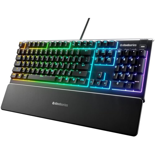 Steel Series Apex 3 žična RGB igralna tipkovnica črne barve z US postavitvijo QWERTY Slike