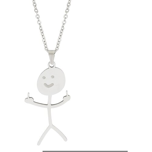 INF Smešna ogrlica Doodle Silver, (21237835) Cene