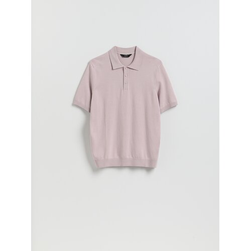 Reserved Polo-džemper s visokim udjelom viskoze - pastelnoružičasto Cene