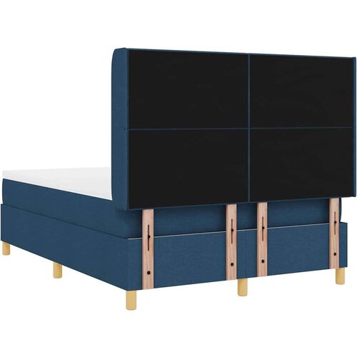 Box spring krevet s madracem Plava 140 x 200 cm tkanina Slike