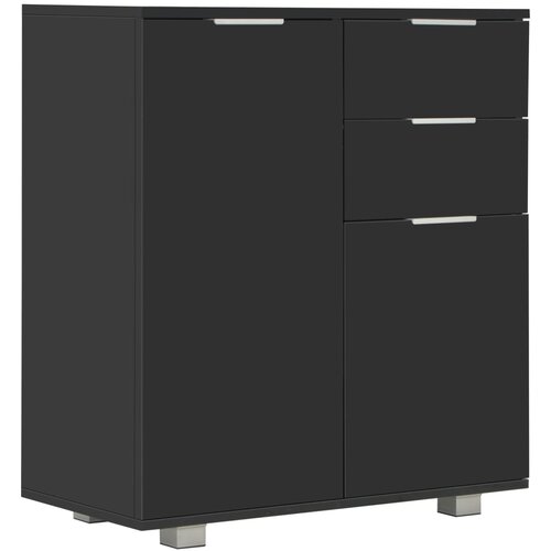 Maison Chic Komoda - Predalnik visok sijaj črna 71x35x80 cm iverna plošča, (21722422) Cene