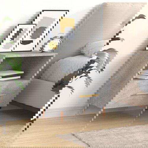 The Living Store Nočna omarica betonsko siva 40x35x47,5 cm inženirski les - Nočna Omarica, (21433079) Cene