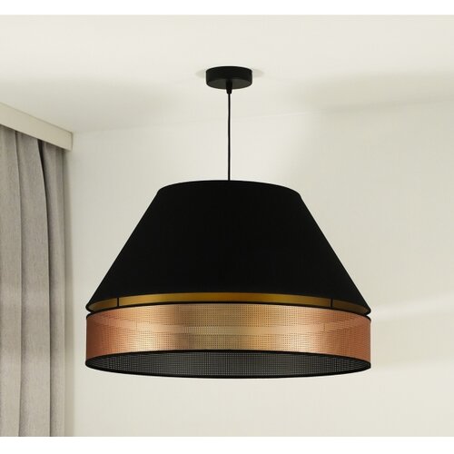  Duolla - Visilica na sajli COPPER SHINY 1xE27/15W/230V prečnik 60 cm crna/bakarna Slike