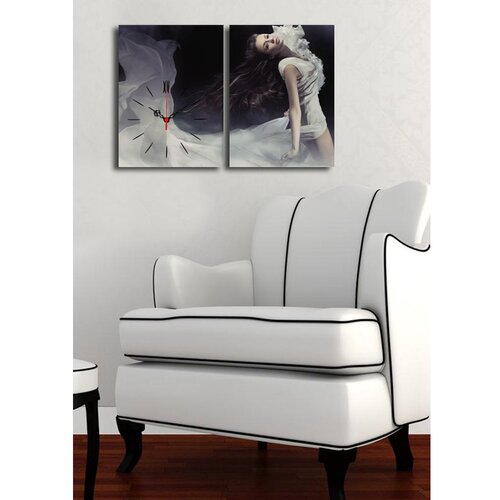 Wallity Zidni sat 2P3040CS-127, 64x40 cm, 2 dijela Cene