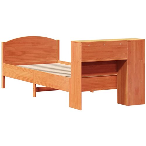  Krevet s regalom za knjige bez madraca 75 x 190 cm od borovine Slike