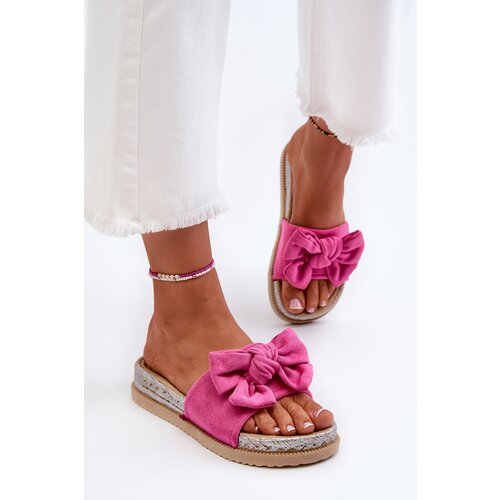 Boto FK1 Women's Platform Slides with Bow Fuchsia Aflia Cene