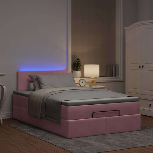 VidaXL Okvir za krevet s madraca ružičasti 120 x 190 cm bar&amp;scaron;unasti Slike