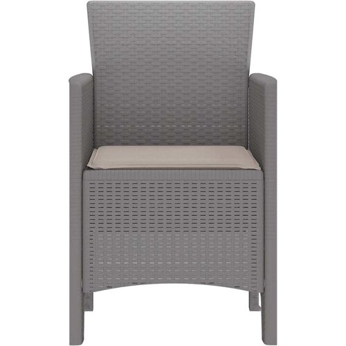  Vrtna stolica 2 pcs Svijetlo siva 53 x 49 x 85 cm Polipropilen Slike