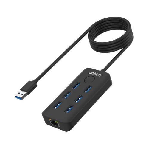  Hub usb 3.2 sa 6 portova gen 1 5g + ethernet rj45 100mbps + lock screen dugme 50cm (otn-8121) onten ( HUB106 ) Cene