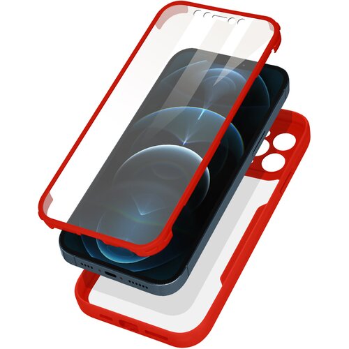 AVIZAR Ovitek iPhone 12 Pro, zadnji del iz pleksiglasa z Rdec obrobo, (20616912) Cene
