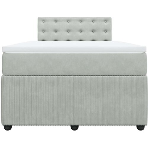 Box spring krevet s madracem svjetlosivi 120x200 cm bar&amp;scaron;unasti Slike