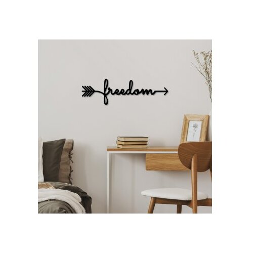 Wallxpert Zidna dekoracija Sloboda, 62x19 cm, 1,5 mm, Crna Slike