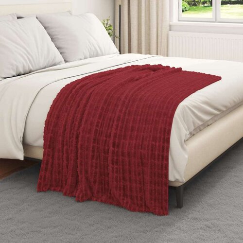  Odeja Bordeaux rdeča 150 x 130 cm Flis, (5000288182) Cene