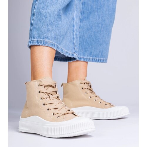 Gemre Dark beige platform sneakers Guerrino Cene