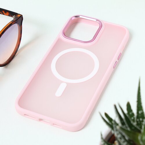 Torbica magsafe colorful za iphone 15 pro max 6.7 roze Slike