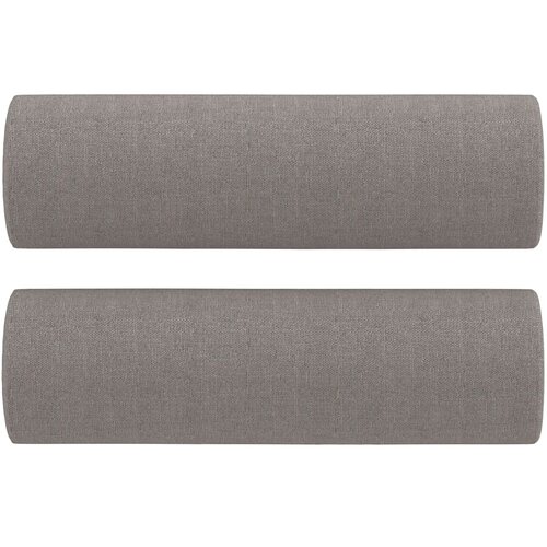  3-dijelni set sofa s jastucima smeđesivi od tkanine Slike