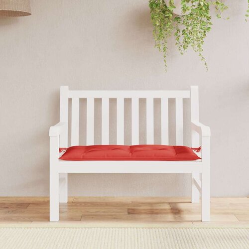 Jastuk za vrtnu klupu crveni 100 x 50 x 7 cm od tkanine Oxford Slike