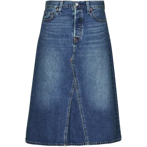 Levi's HR A LINE DECON SKIRT Plava