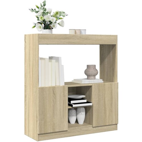 vidaXL Visoka omara sonoma hrast 92x33x100 cm inženirski les Cene