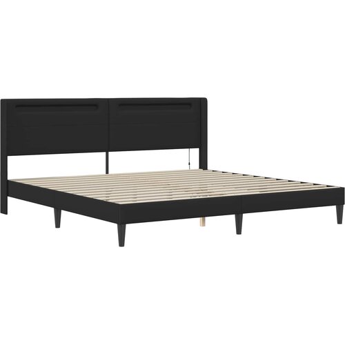  Okvir kreveta s madracem Crna 180 x 200 cm Umjetna koža Slike
