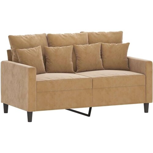  2-dijelni set sofa s jastucima smeđi bar&amp;scaron;unasti Slike