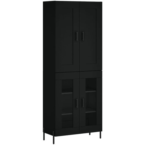 Maison Chic Visoka Komoda - Predalnik črna 69,5x34x180 cm inženirski les, (21716734) Slike