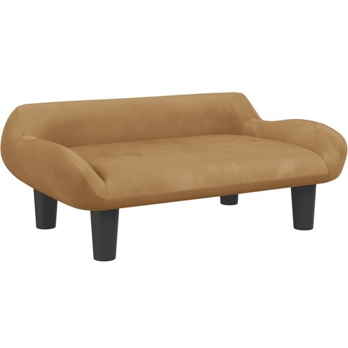 Maison Chic Otroški kavč - Otroški divan - Otroški sedež rjav 70x40x24 cm žamet, (21729543) Cene