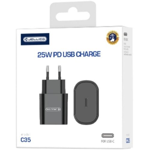 Jellico Hišni polnilec adapter C35 (Quick Charge) 25W vhod Type-C,Original (EU Blister) črn Cene