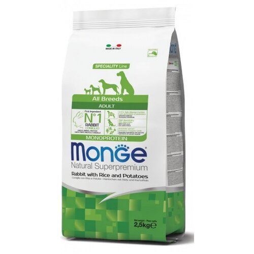 Monge dog Zajec z Rižem in Krompirjem 2,5 kg Cene