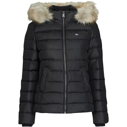 Tommy Jeans TJW BASIC HOODED DOWN JACKET Crna