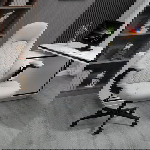 Vinsetto Ergonomski pisarniški stol z zložljivimi nasloni za roke, pisarniški stol z nastavljivo višino in funkcijo nagibanja, 67x70x112-122 cm, siva, (20727992) Cene