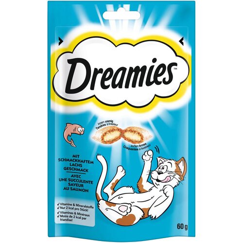 Dreamies mačji prigrizek - Varčno pakiranje: z lososom (6 x 60 g) Slike
